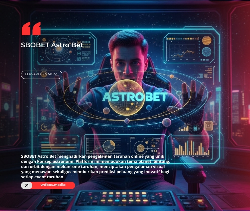 SBOBET Astro Bet menghadirkan pengalaman taruhan online yang unik dengan konsep astronomi. Platform ini memadukan tema planet, bintang, dan orbit dengan mekanisme taruhan, menciptakan pengalaman visual yang menawan sekaligus memberikan prediksi peluang yang inovatif bagi setiap event taruhan.